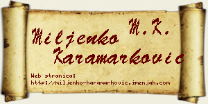 Miljenko Karamarković vizit kartica